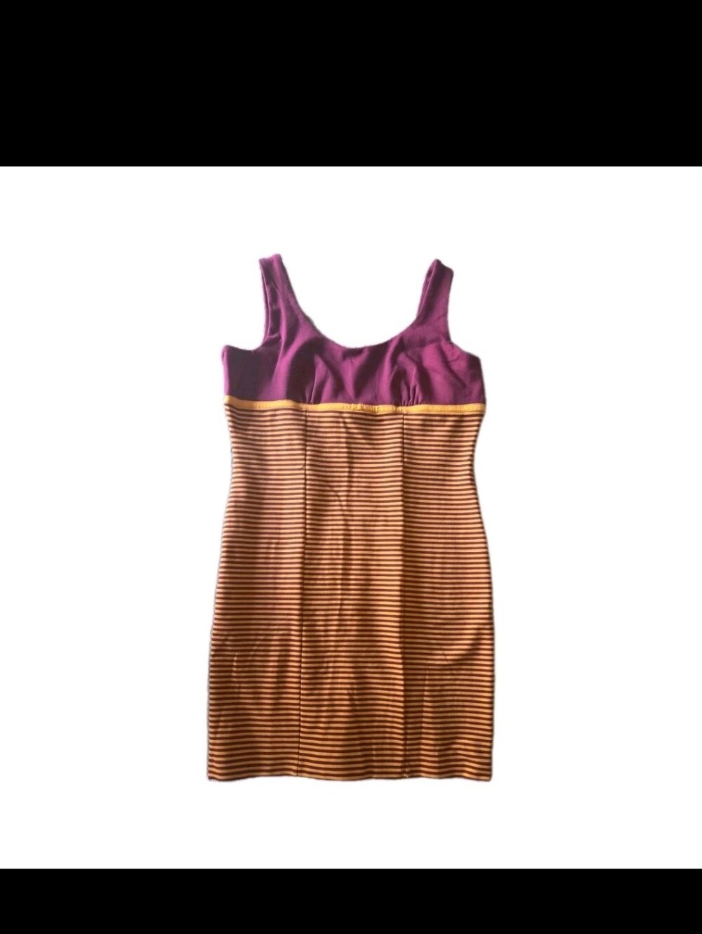 Christine & Taylor Burgundy Tank with Striped Neck Trim